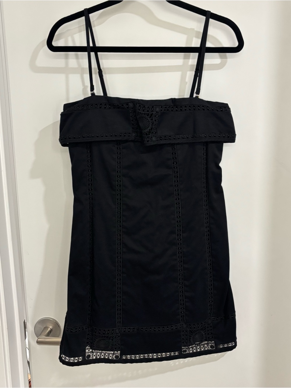 JCrew Crochet-panel mini dress with removable straps - Picture 3 of 6